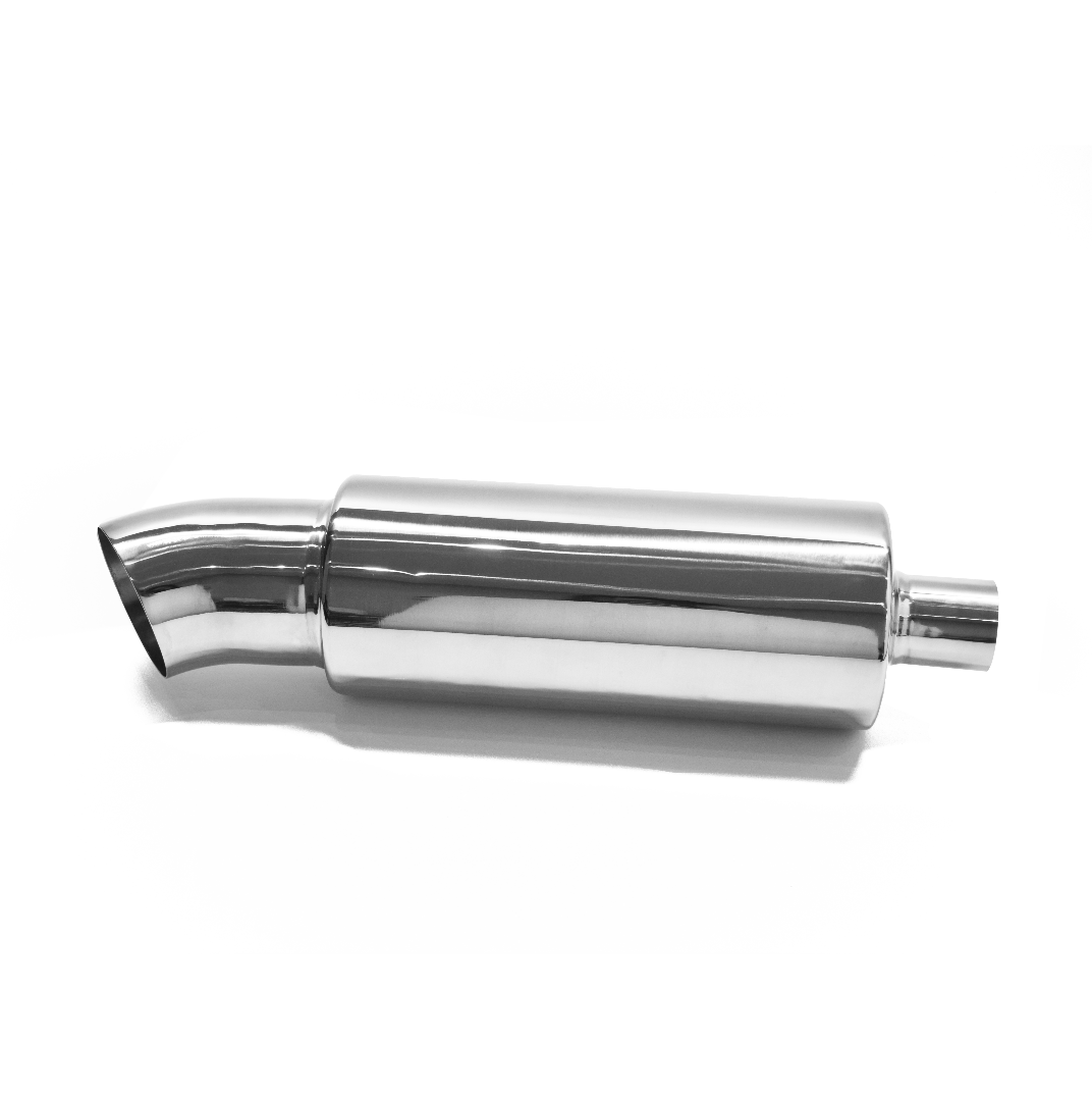 VIKEN 2.25" Inlet Polished Concept-D Car Sports Muffler *Offroad Use Only*