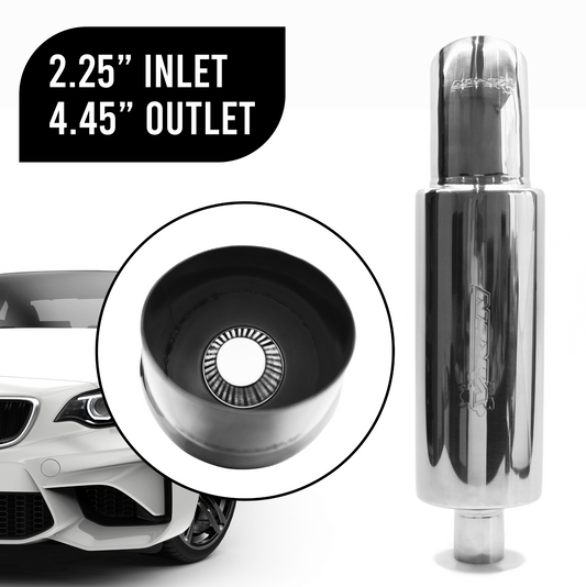Concept D 2.25" Stainless Steel Polished Muffler *Offroad Use Only*