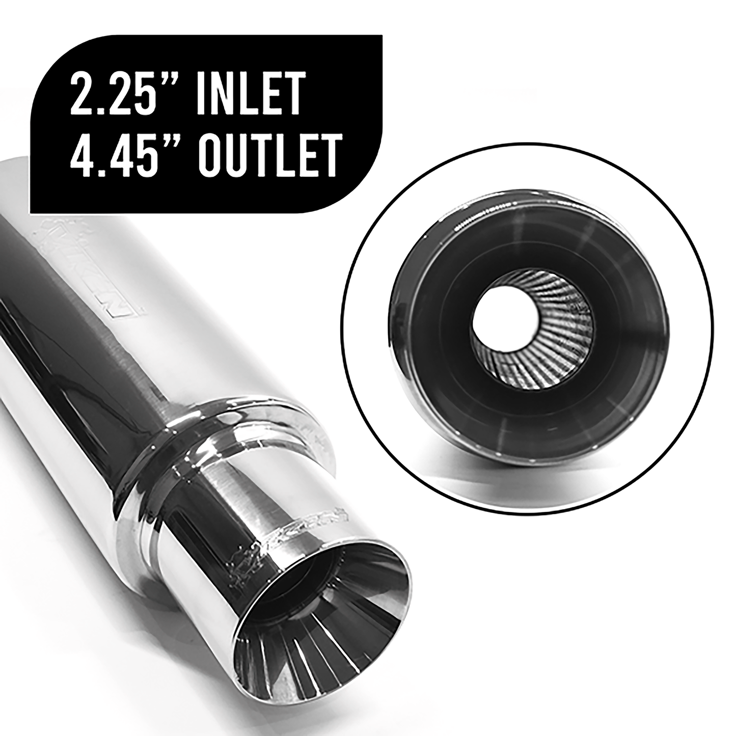 Magnum 2.25" Stainless Steel Polished Muffler *Offroad Use Only*