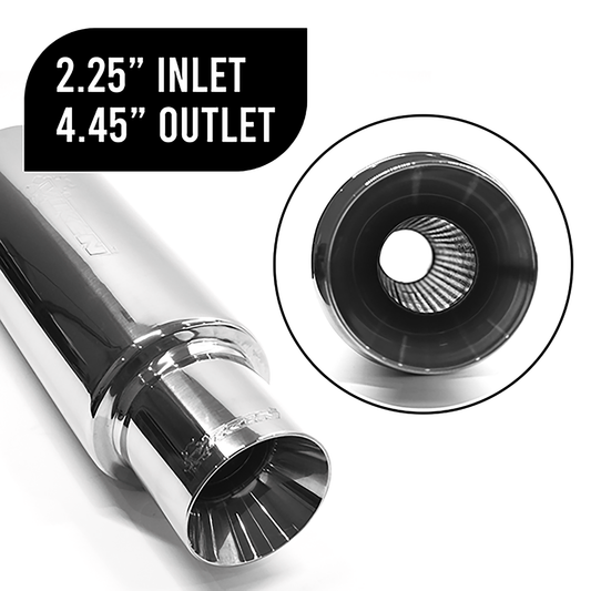 Magnum 2.25" Stainless Steel Polished Muffler *Offroad Use Only*